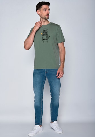 T-Shirt 'Animal BBQ' GREENBOMB en vert