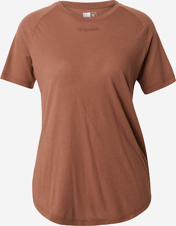 Hummel Функциональная футболка 'Vanja' в Коричневый: спереди