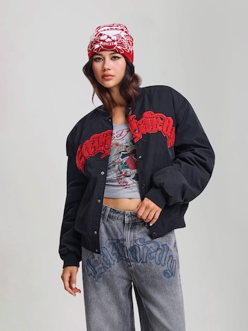Ed Hardy Between-Season Jacket 'Gothic Flaming Eagle' in Black