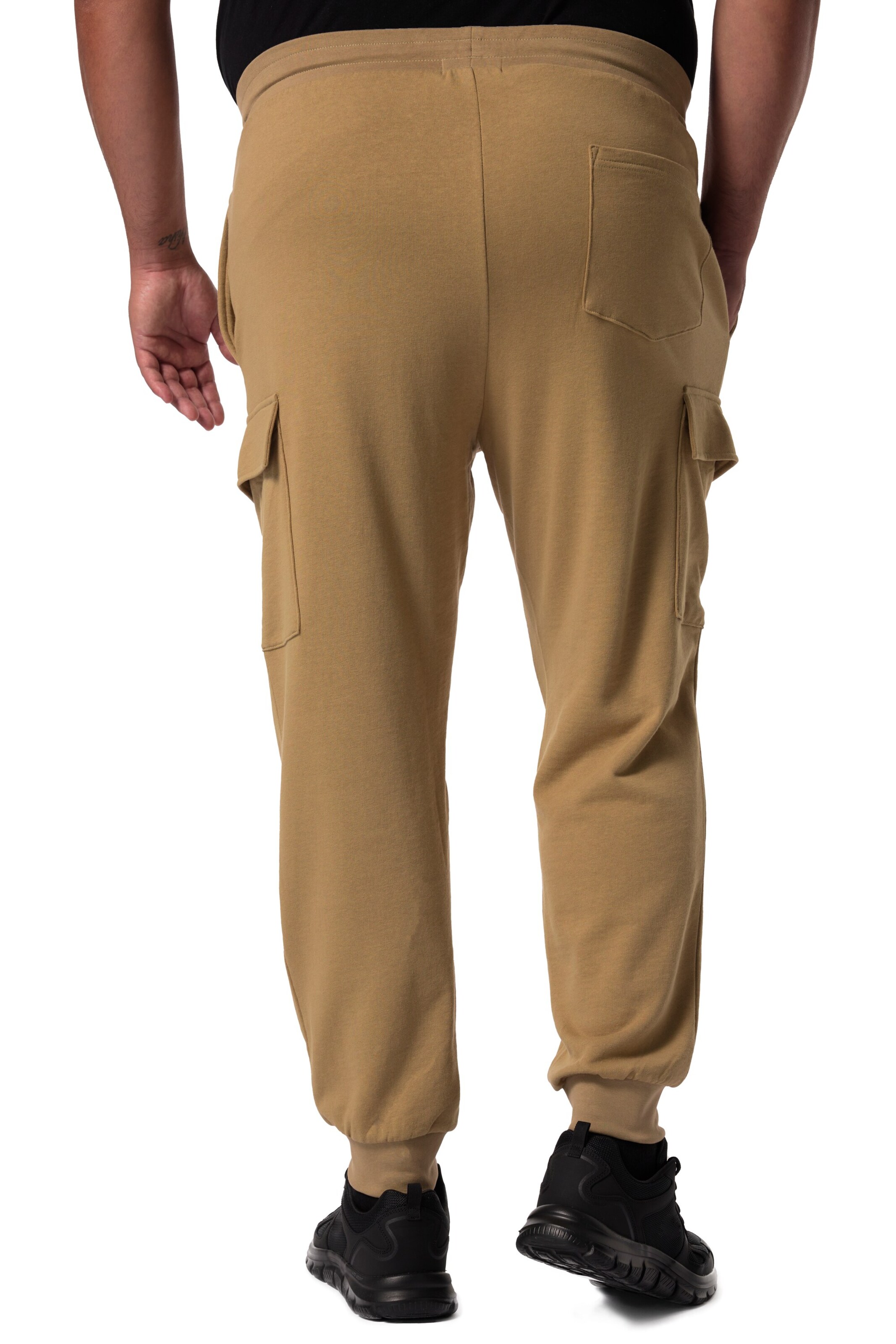 Men Plus Tapered Cargobroek in Beige