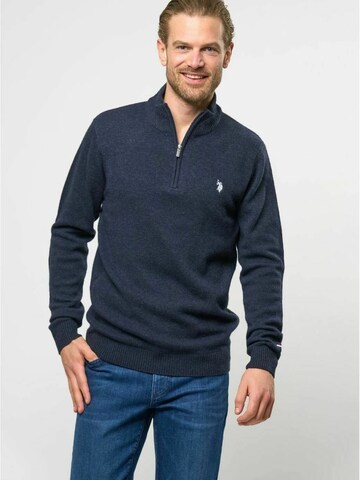 Pull-over 'Kevin' U.S. POLO ASSN. en bleu : devant