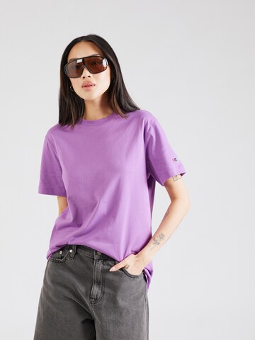 Champion Authentic Athletic Apparel Shirt in Lila: voorkant