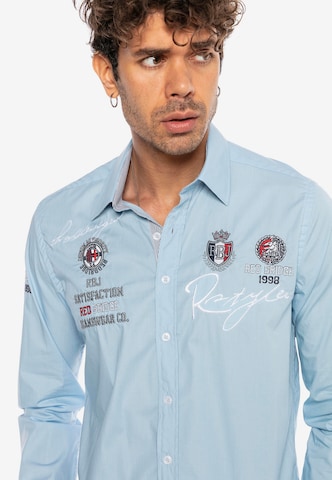 Redbridge Slim fit Button Up Shirt in Blue