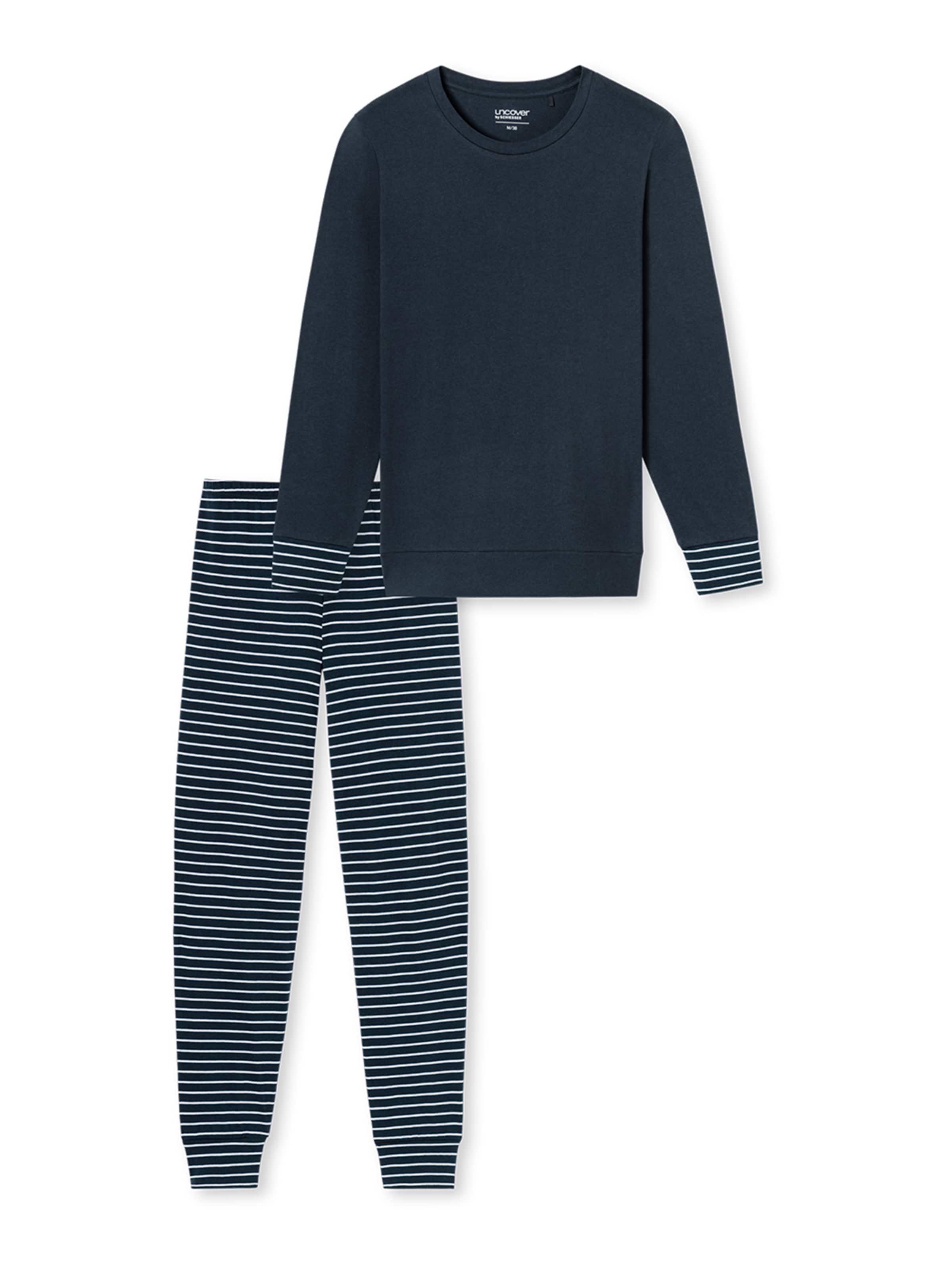 uncover by SCHIESSER Pyjama ' UNCOVER Nightwear ' in Blauw: voorkant