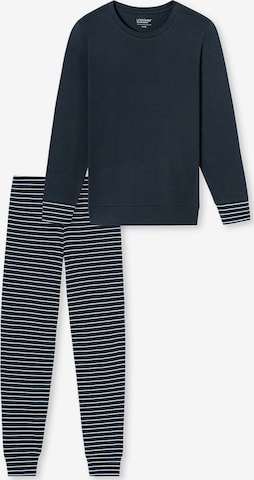 SCHIESSER Pyjama ' UNCOVER Nightwear ' in Blauw: voorkant