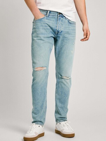 Pepe Jeans Tapered Jeans in Blauw: voorkant