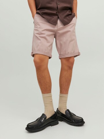 Regular Pantalon chino 'Bowie' JACK & JONES en rose : devant