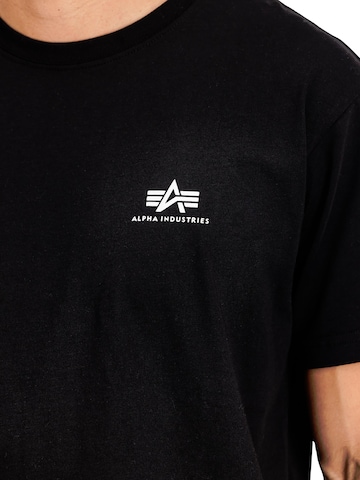 ALPHA INDUSTRIES Shirt 'Basic Small Logo' in Black