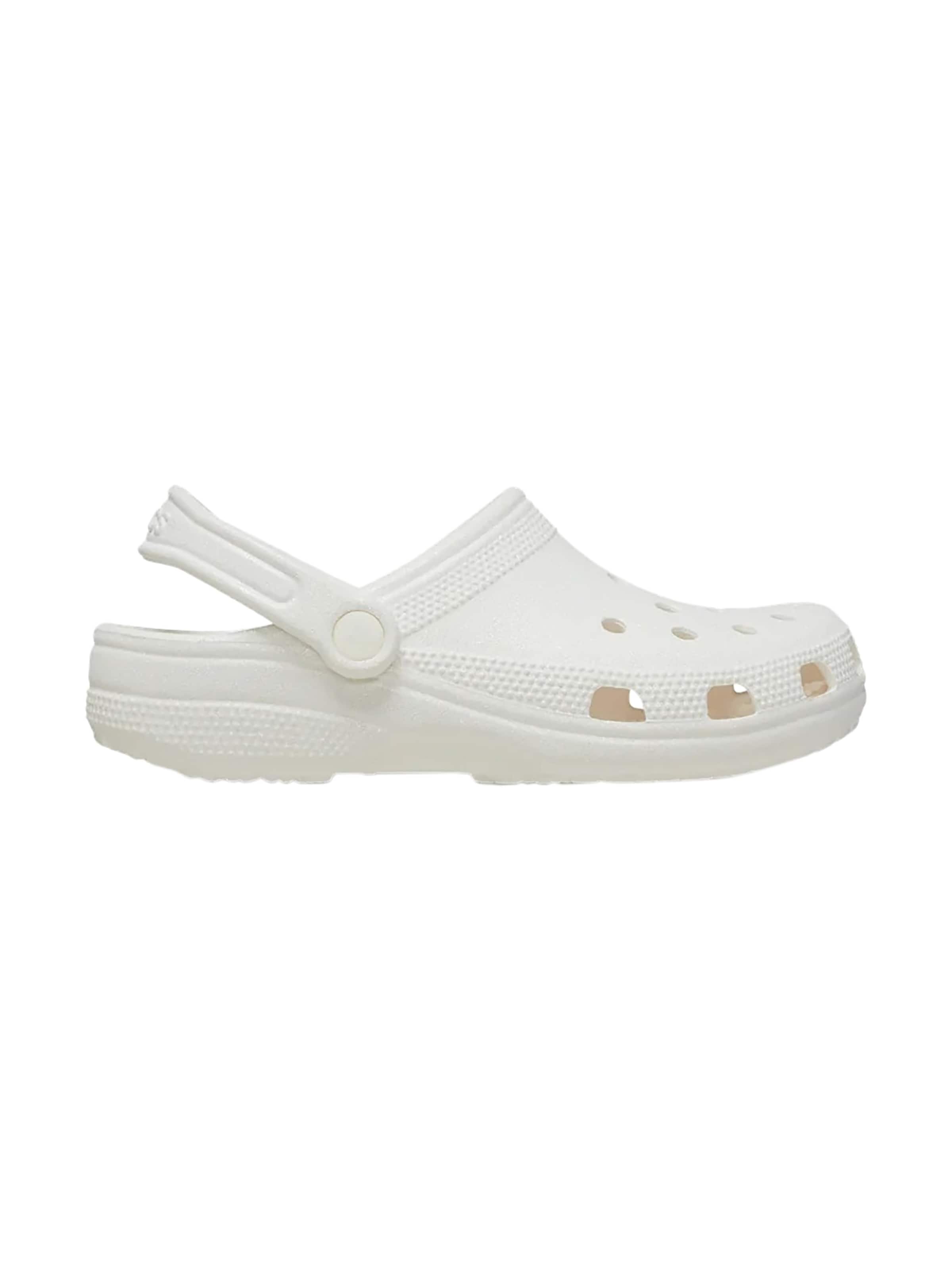 Crocs Clogs 'Clogs zum Reinschlüpfen Classic glitter clog' in Wit