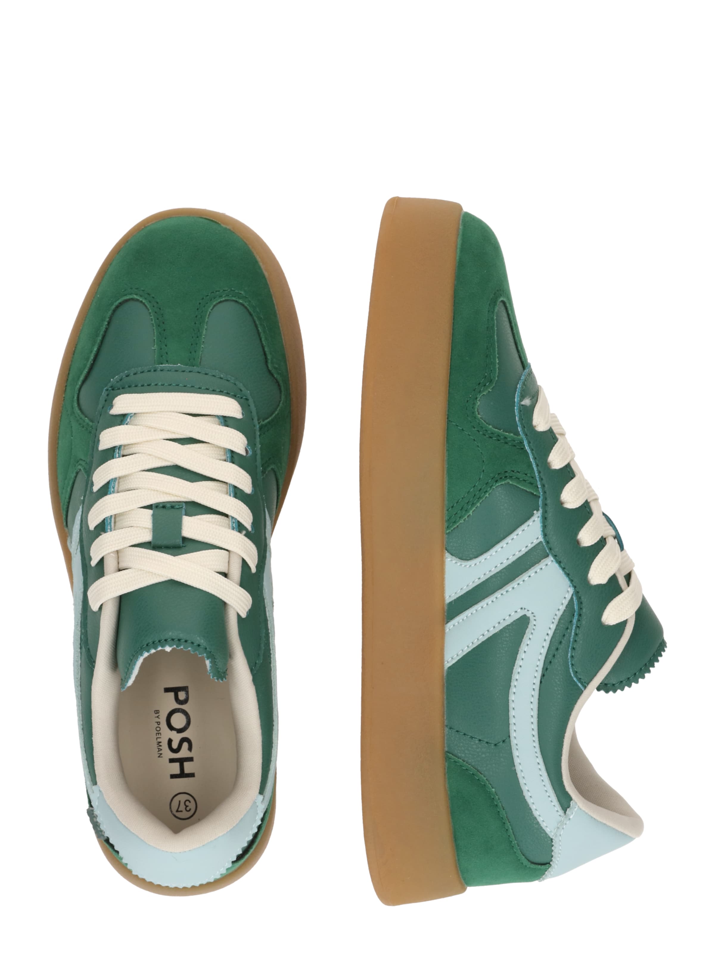 PS Poelman Sneakers laag in Groen