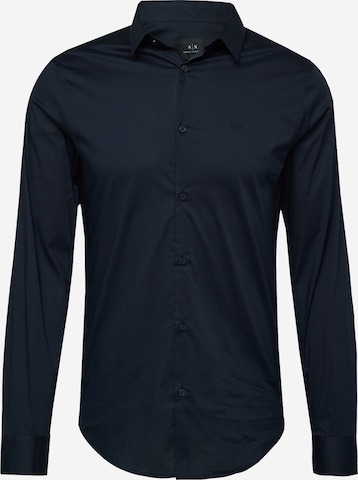 Chemise 'Tessuto' ARMANI EXCHANGE en bleu : devant