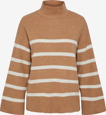 PIECES Sweter 'Nuska' w kolorze brązowy: przód