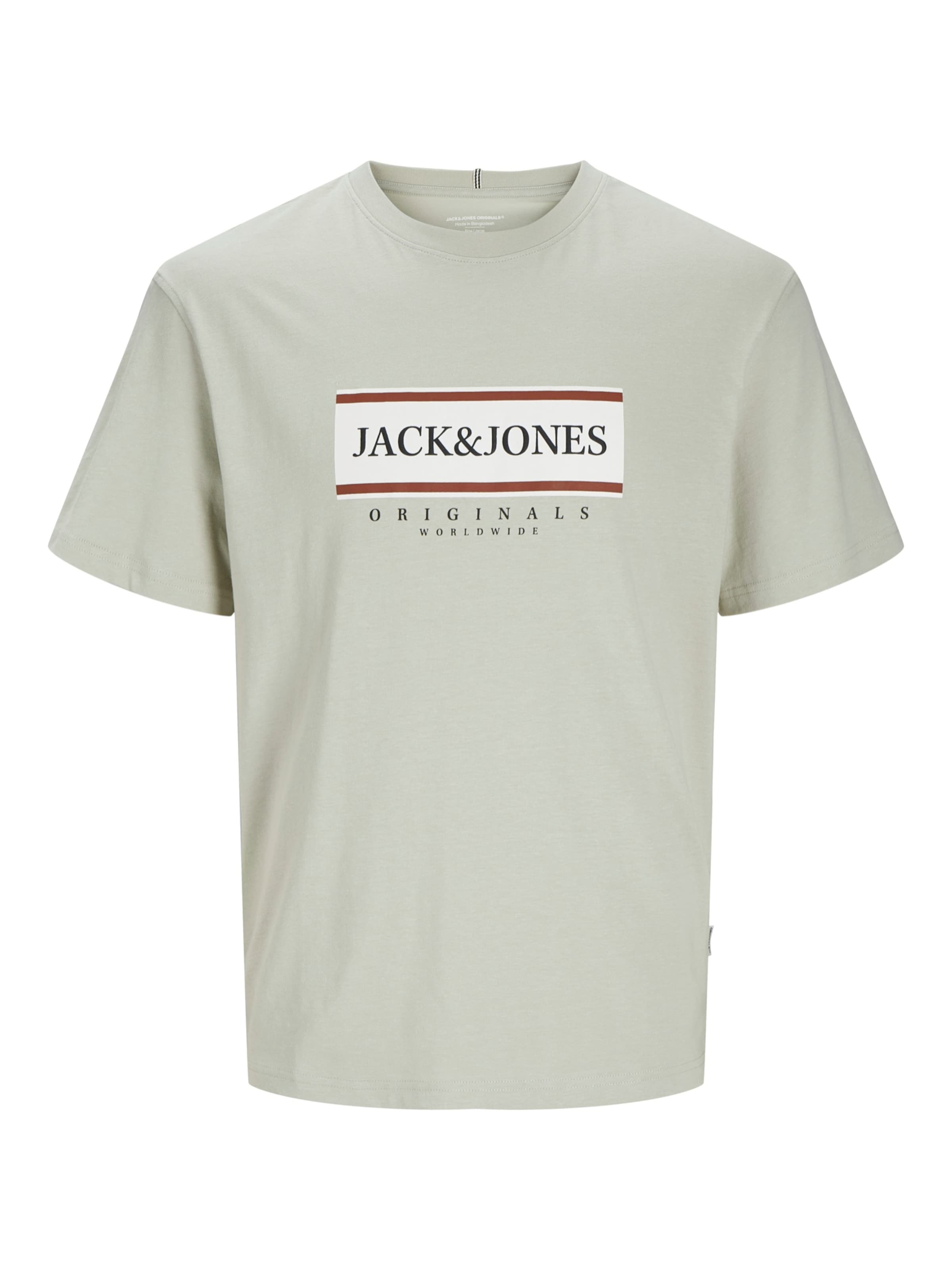JACK & JONES Bluser & t-shirts 'JWHFrederiksberg' i grå: forside