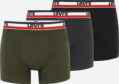 LEVI'S ® Bokserice u tamo siva / kaki / crvena / crna / bijela, Pregled proizvoda
