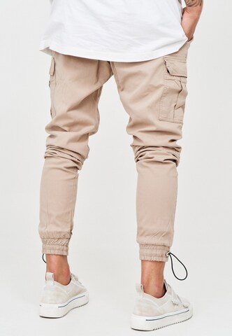 behype Regular Cargo Pants 'LENNY' in Beige