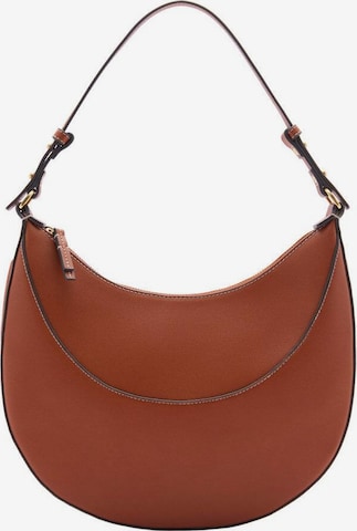 MANGO Shoulder Bag 'Lago' in Brown: front