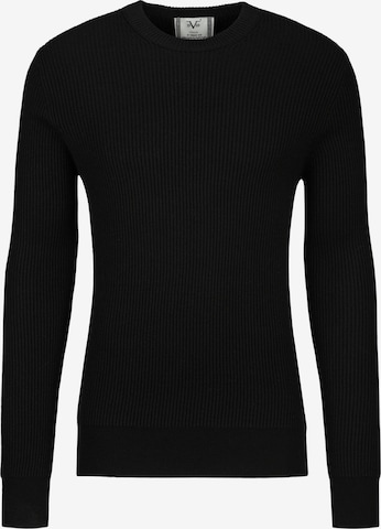 19V69 ITALIA Pullover 'Riziero' in Schwarz: Vorderseite