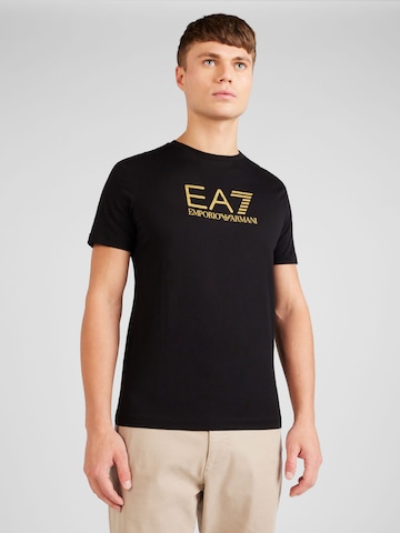 EA7 Emporio Armani T-shirt i svart: framsida