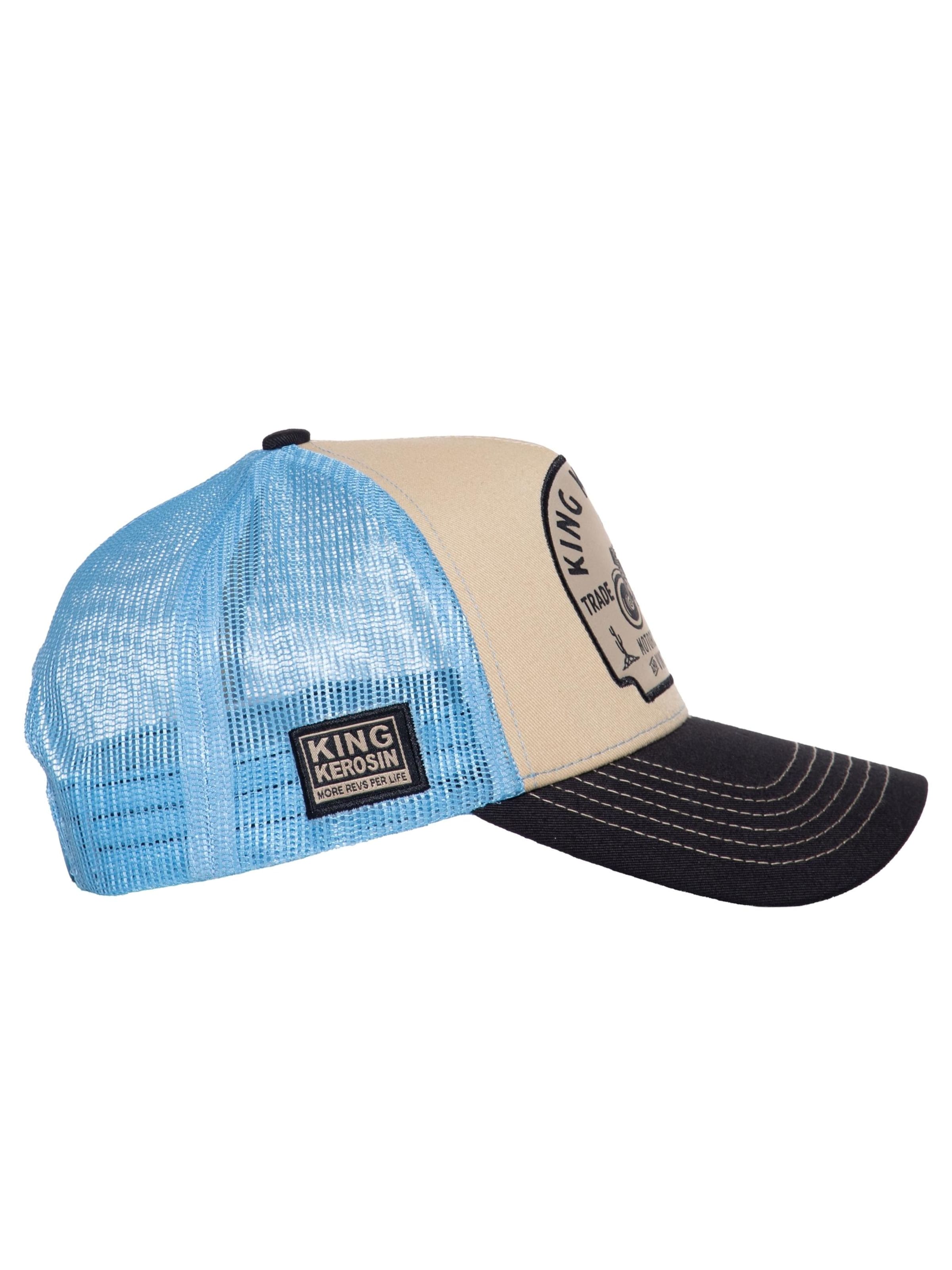 King Kerosin Cap 'Motorcycle Part and Vintage Clothes' in Beige