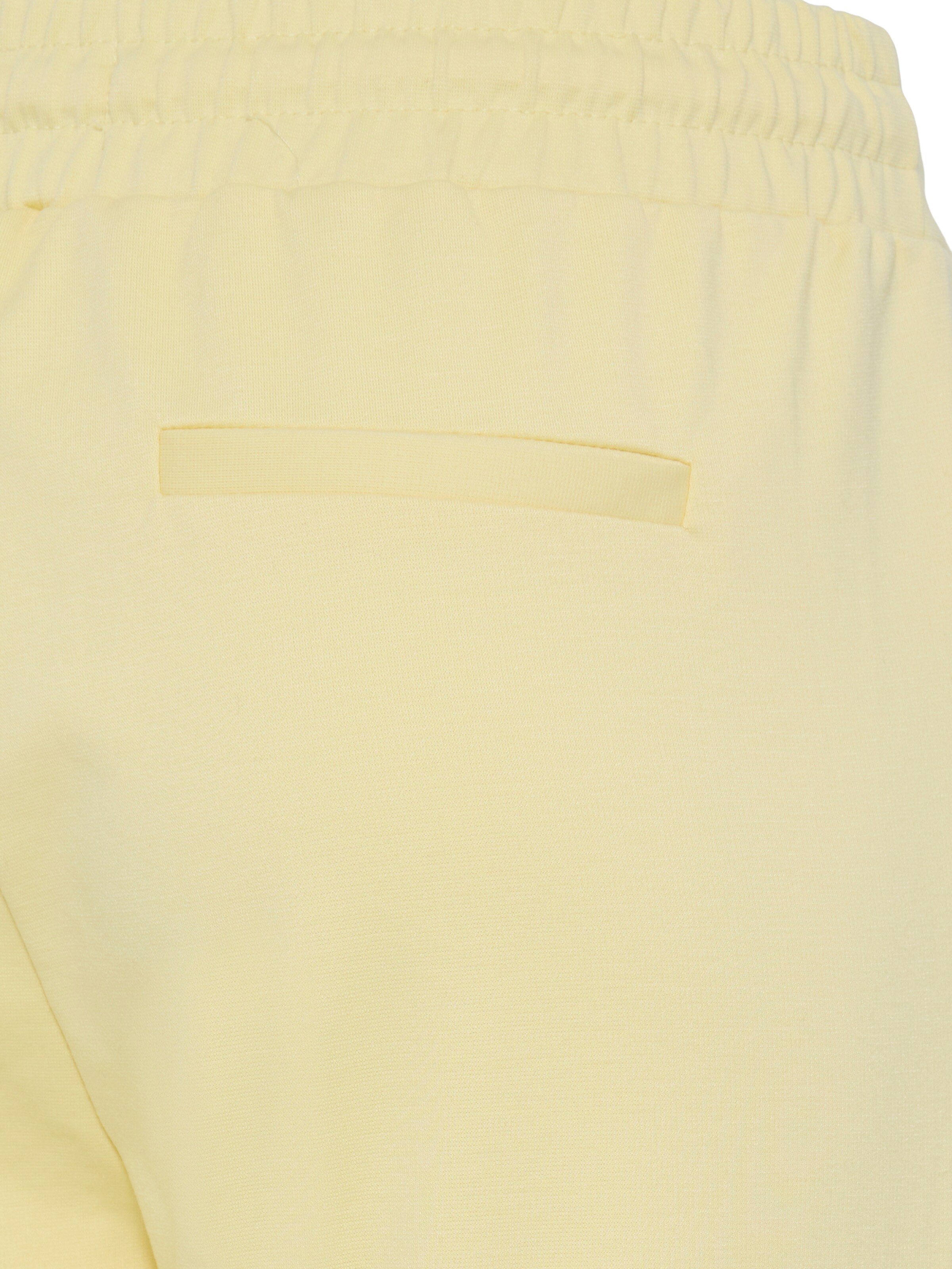 ICHI Zúžený Kalhoty se sklady v pase 'KATE' – žlutá