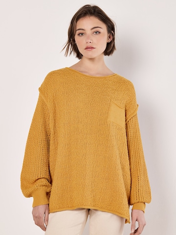 Pull-over ' ' Apricot en jaune : devant
