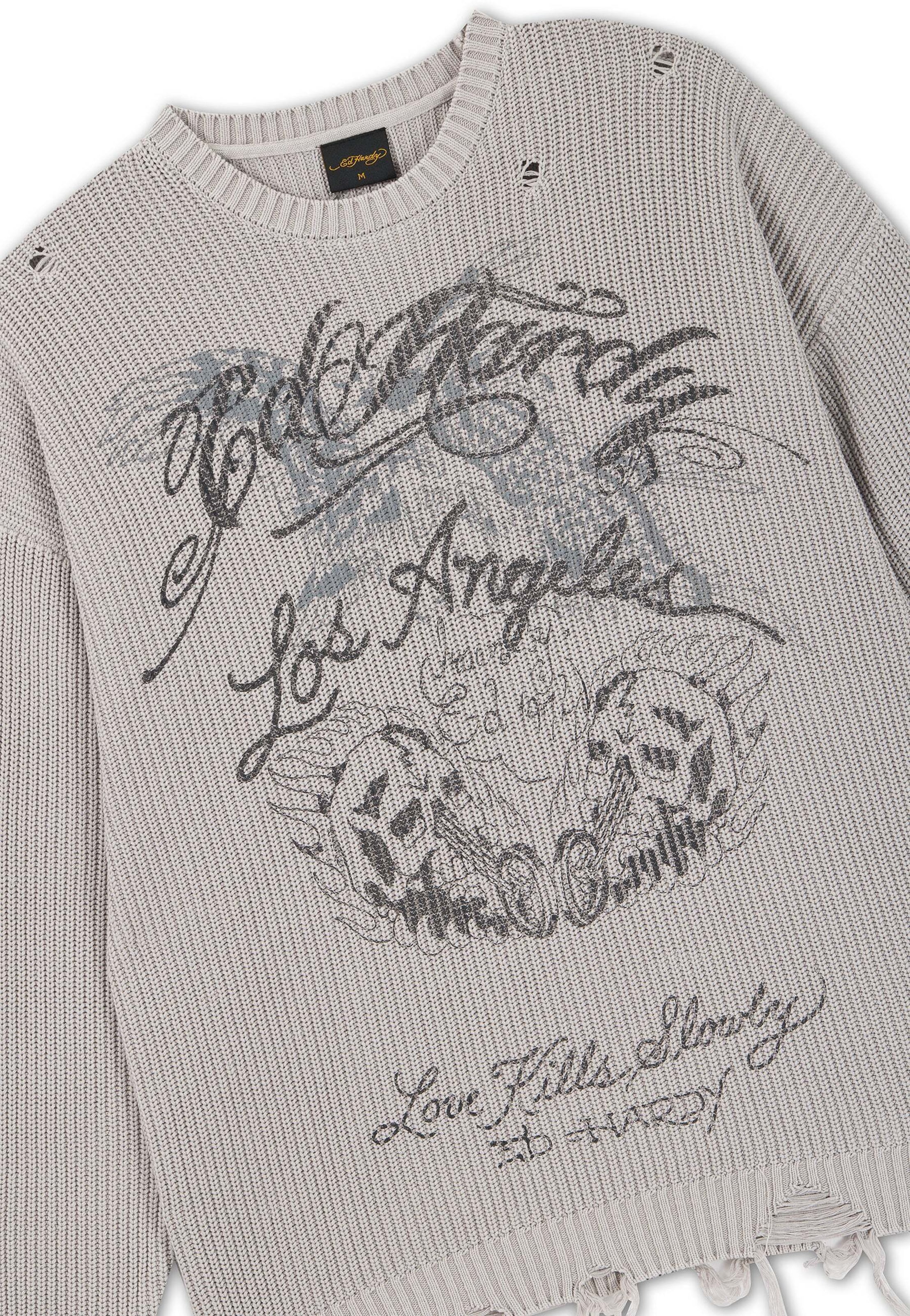 Ed Hardy Pullover in Grau