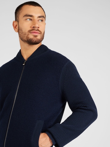 BOSS Black Strickjacke 'Meraviglio' in Blau