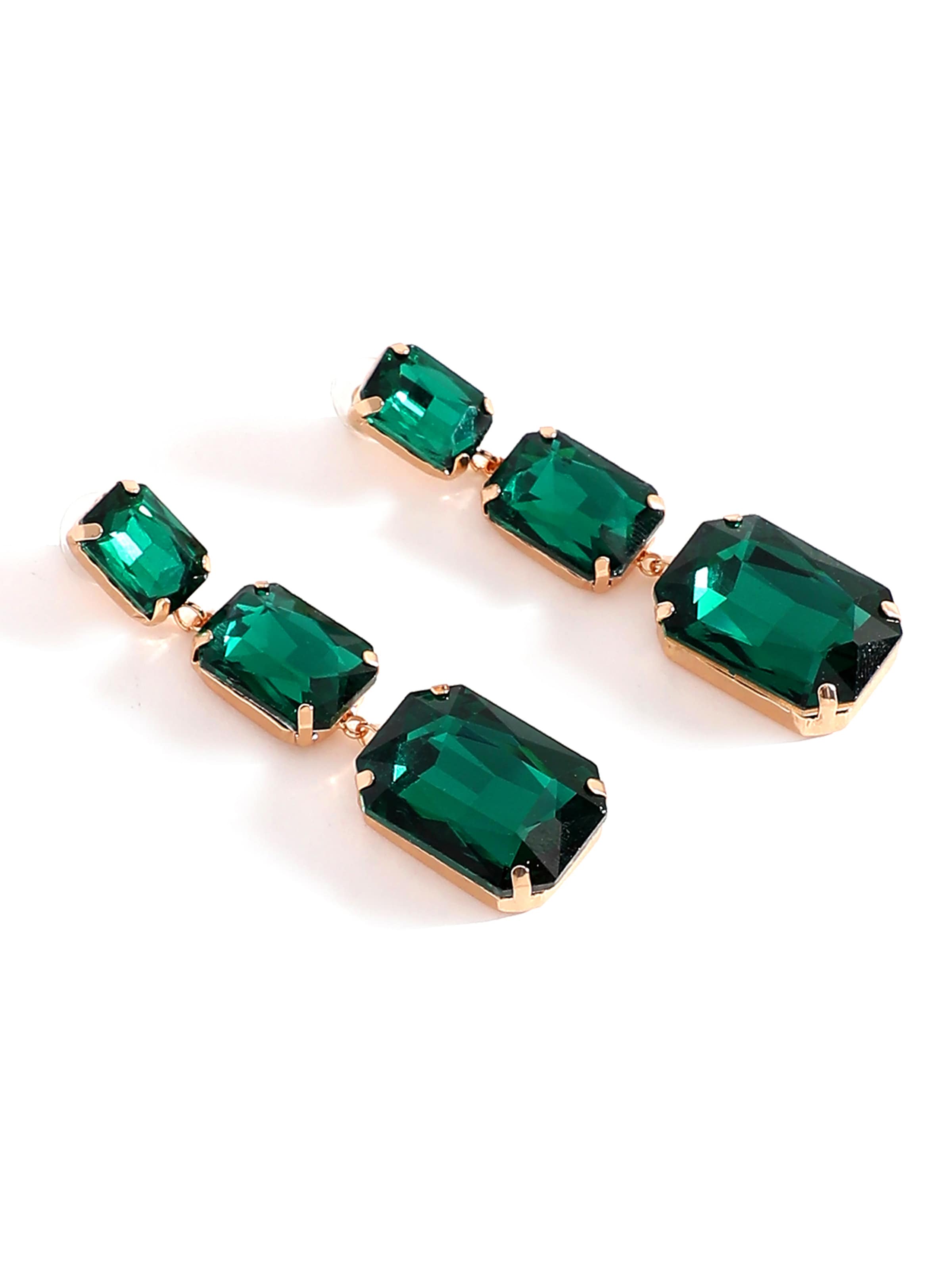 SOHI Uhani ' Shine ' | zelena barva: sprednja stran