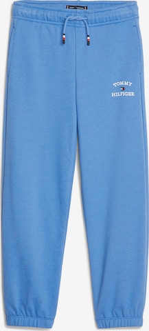 TOMMY HILFIGER Tapered Broek in Blauw: voorkant