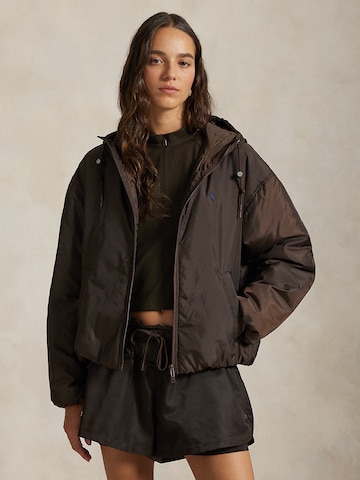 Polo Ralph Lauren Φθινοπωρινό και ανοιξιάτικο μπουφάν σε καφέ: μπροστά