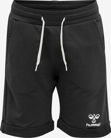 Hummel Regular Athletic Pants in Black: front