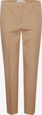 Pantalon à plis 'Lexi' ICHI en marron : devant