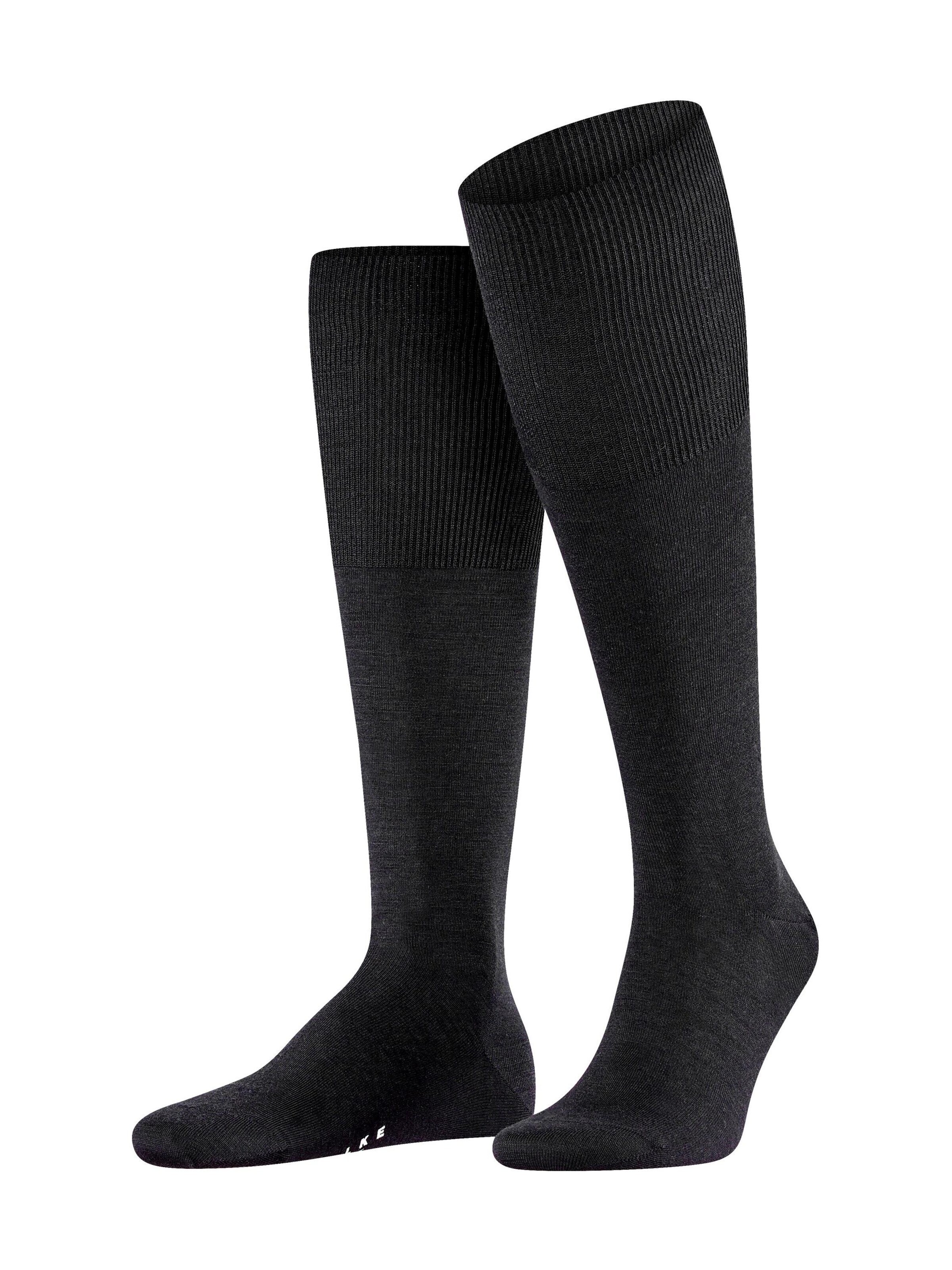 FALKE Knee High Socks 'Airport' in Black: front