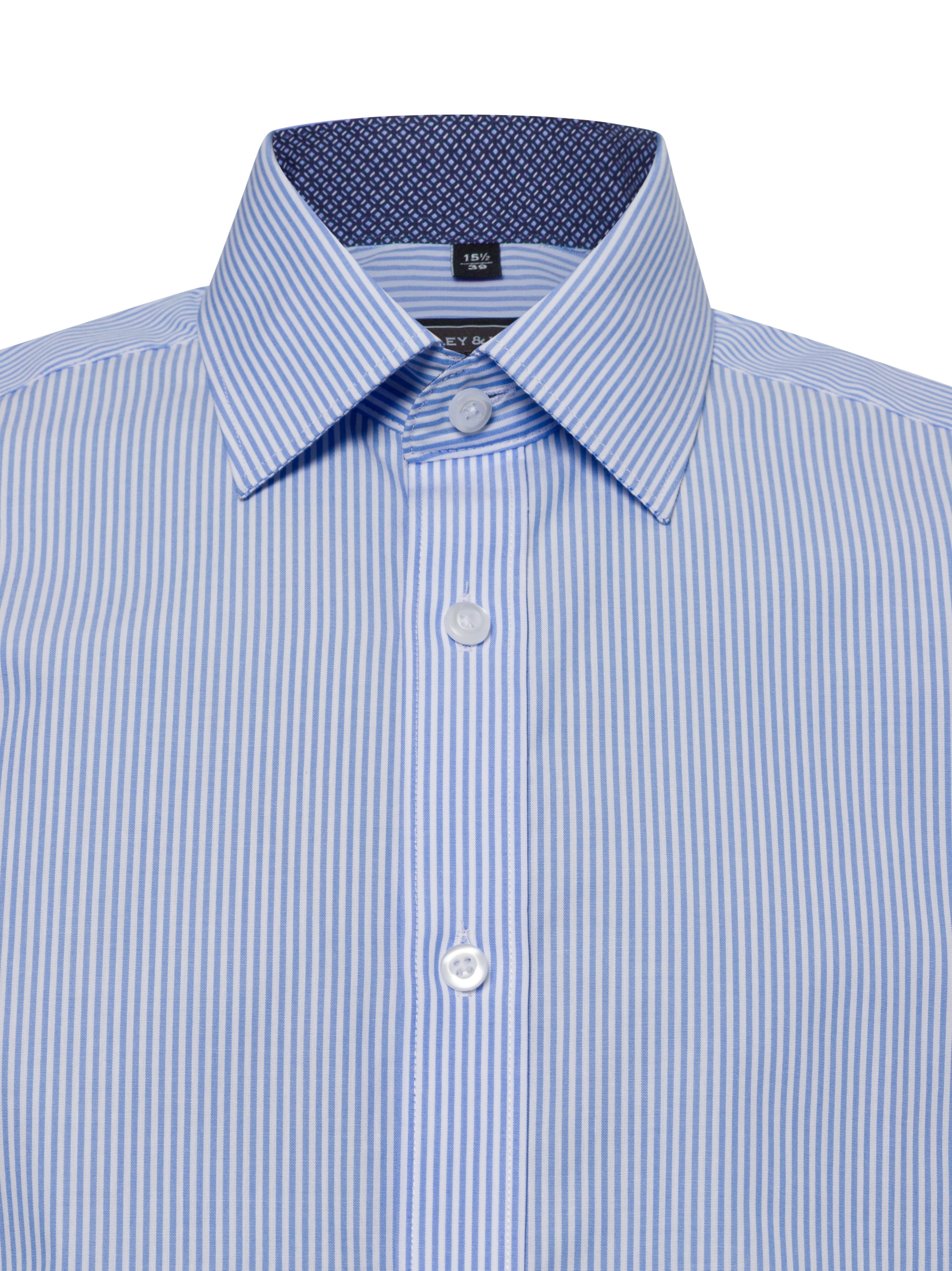 Finshley & Harding Regular Fit Hemd 'Easy Care' in Blau