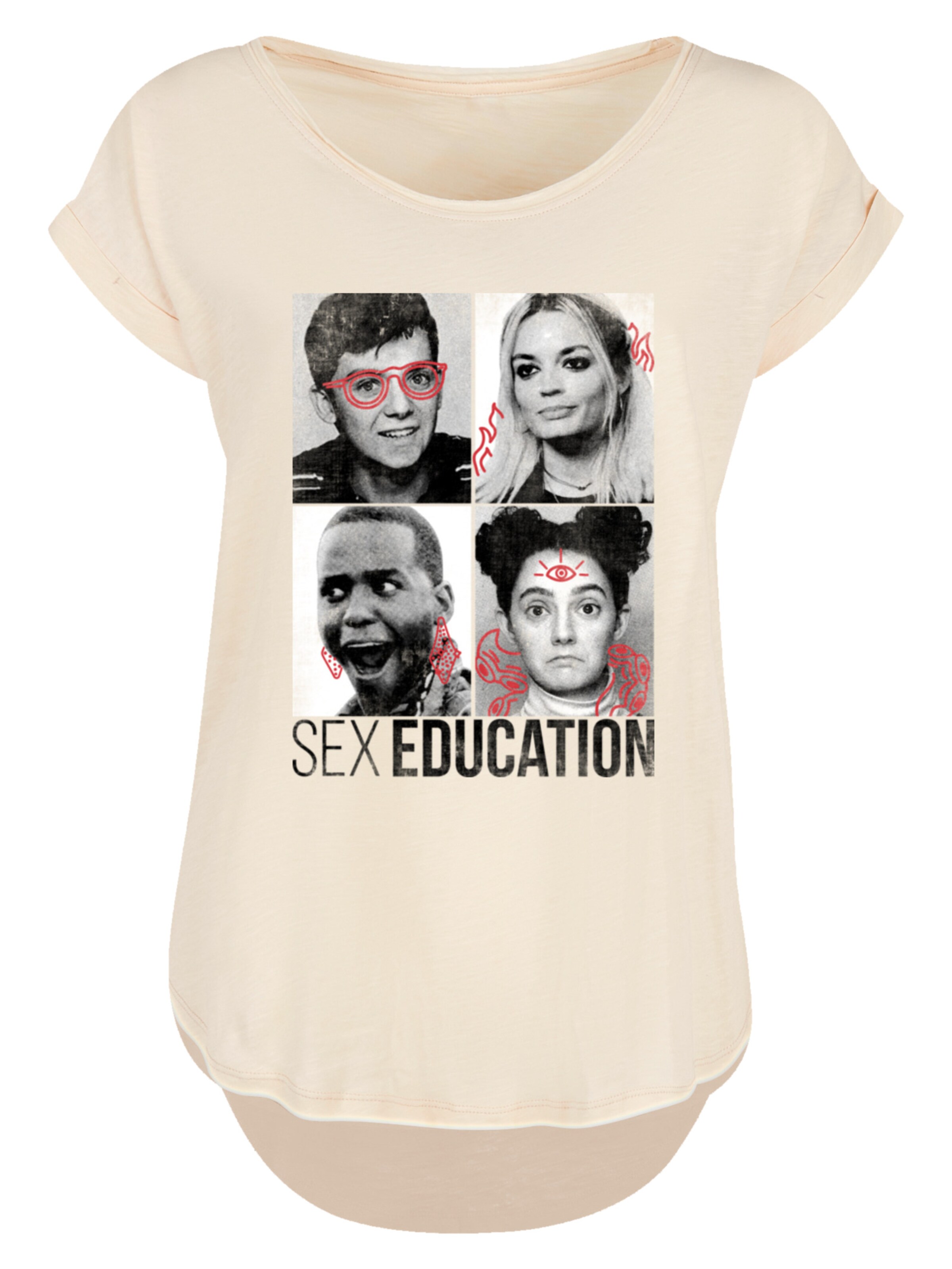 T-shirt 'Sex Education Class Photos Netflix TV Series' F4NT4STIC en beige : devant