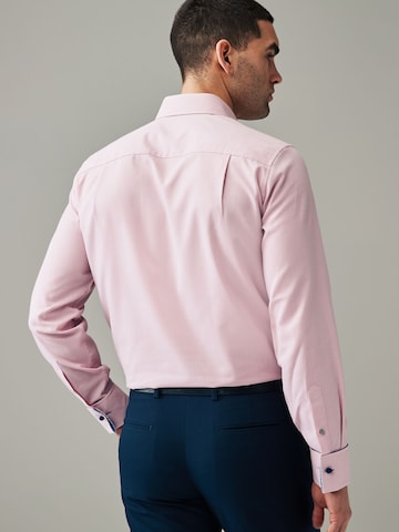 Next Slim fit Button Up Shirt in Pink