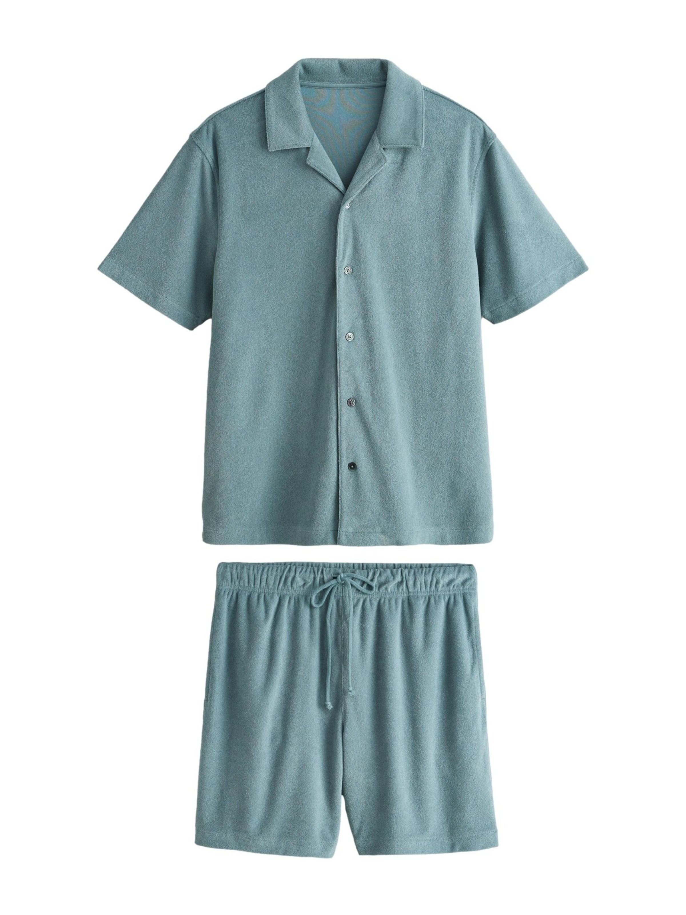 NextKratka pidžama - zelena boja: prednji dio