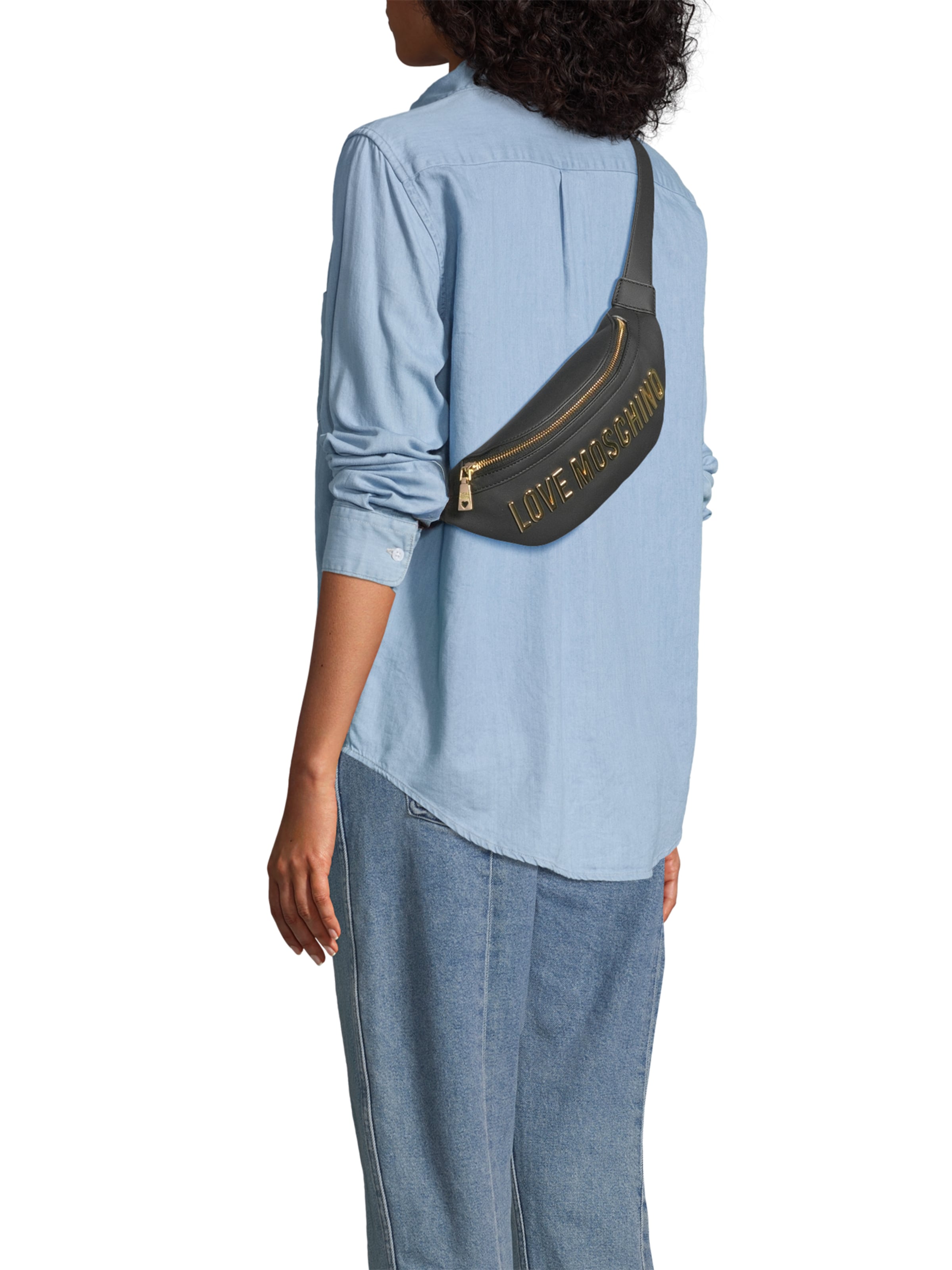 Love Moschino Поясная сумка 'MARSUPIO' в Черный: спереди