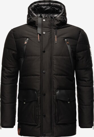 STONE HARBOUR Winter Jacket 'Mitjaa' in Black: front