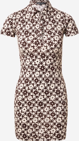 Motel Dress in Brown: front