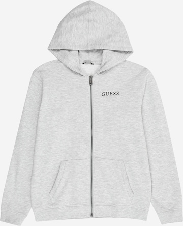 GUESS Суичъри с качулка в сиво: отпред