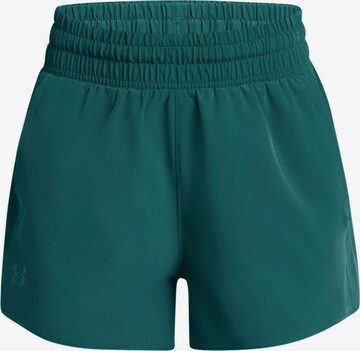 UNDER ARMOUR Regular Workout Pants 'Flex' in Green: front