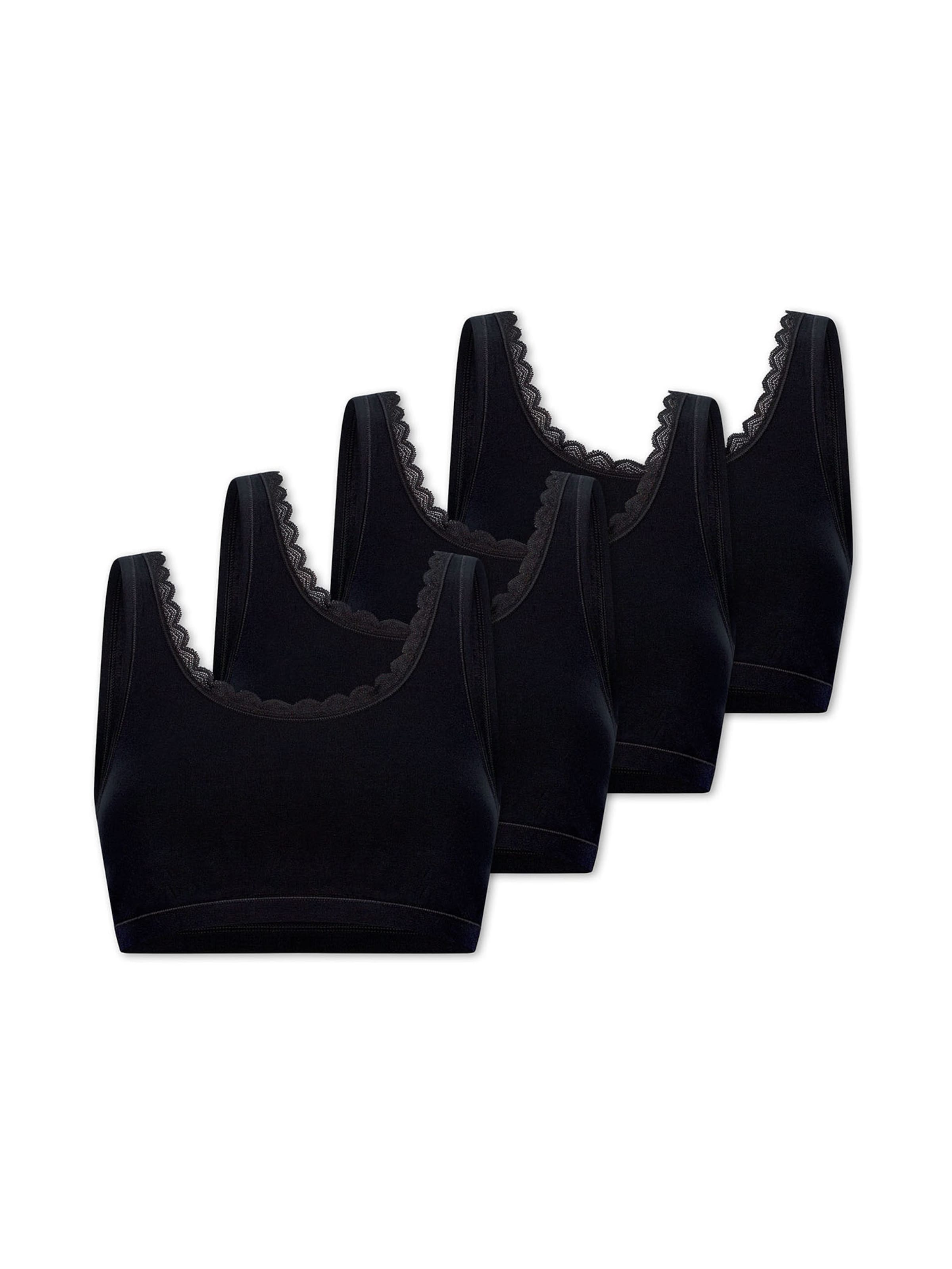 Bustier Soutien-gorge ' Cotton Lace ' uncover by SCHIESSER en noir : devant