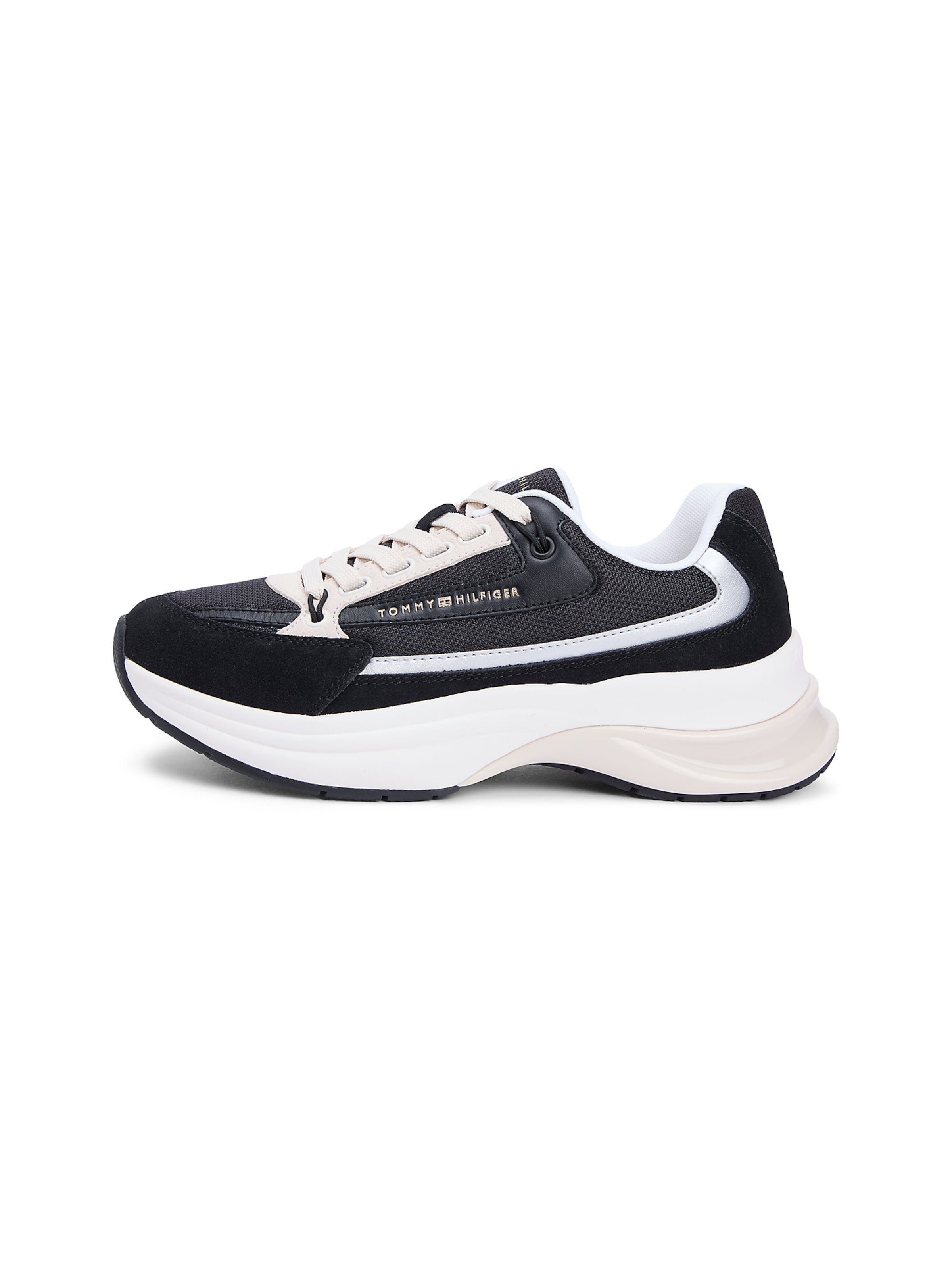 Baskets basses TOMMY HILFIGER en noir : devant