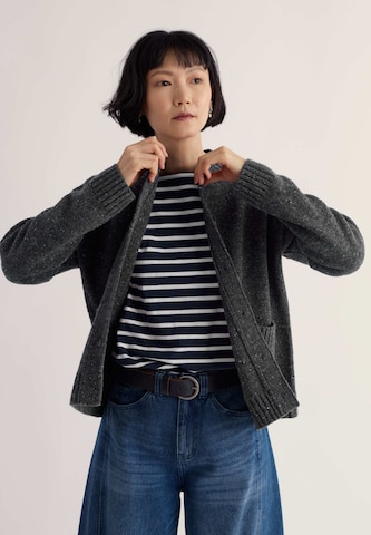 Cardigan 'Harbour Sands' Seasalt Cornwall en gris : devant
