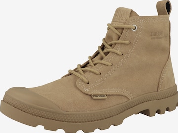 Palladium - Botas com atacadores 'Pampa' em bege: frente