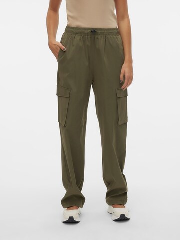 VERO MODA Loosefit Cargobukser 'VMPepper' i grøn: forside