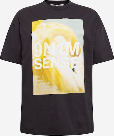9N1M SENSE Тениска 'Yellow Flamingo' в жълто / светлосиво / черно / бяло, Преглед на продукта