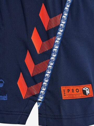 Hummel Regular Sportbroek 'Pro Grid Game' in Blauw