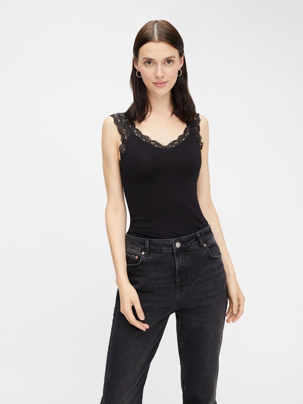 PIECES Top 'Barbera' in Black
